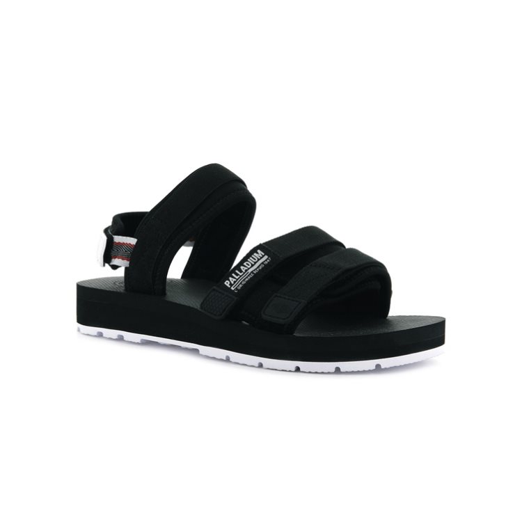 Black Palladium Outdoorsy Men's Sandals | ZA-867XDLJ