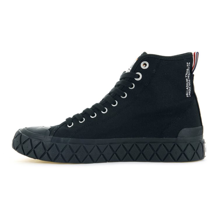 Black Palladium Palla Ace Canvas High Tops Men's Sneakers | ZA-940DEXP