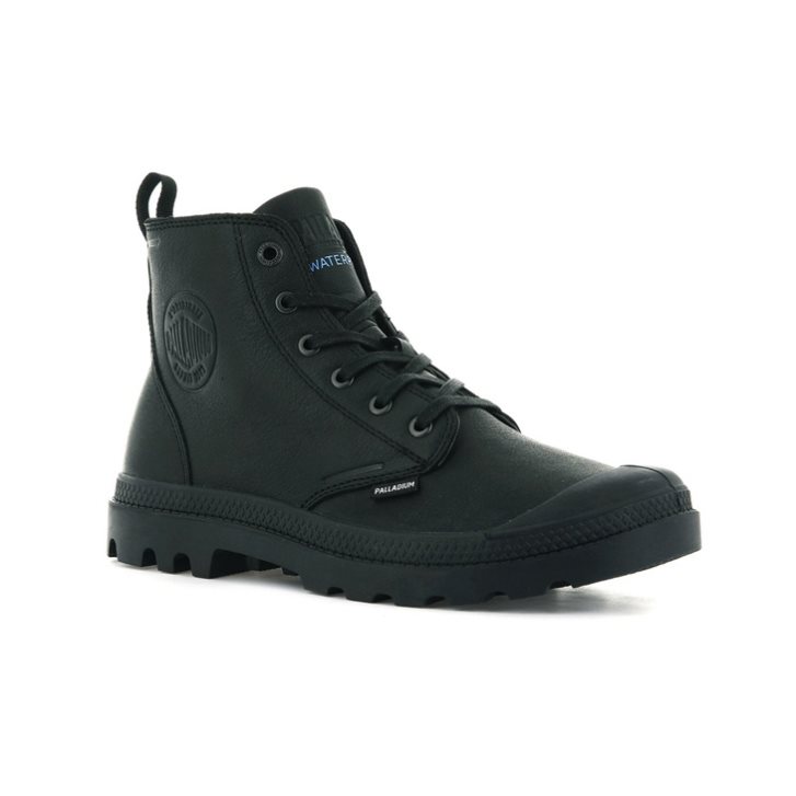 Black Palladium Pampa Hi Ess Leather WP+ Women's Boots | ZA-648ZOUE