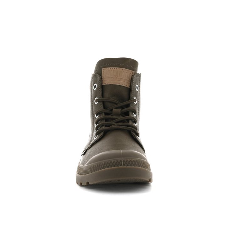 Chocolate Palladium Pampa Hi Leather UL Men's Boots | ZA-673FKQJ