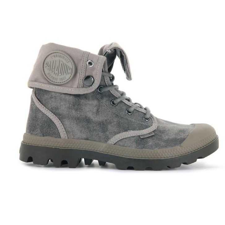 Grey Palladium Pampa Baggy WAX Men\'s Boots | ZA-612VTQF