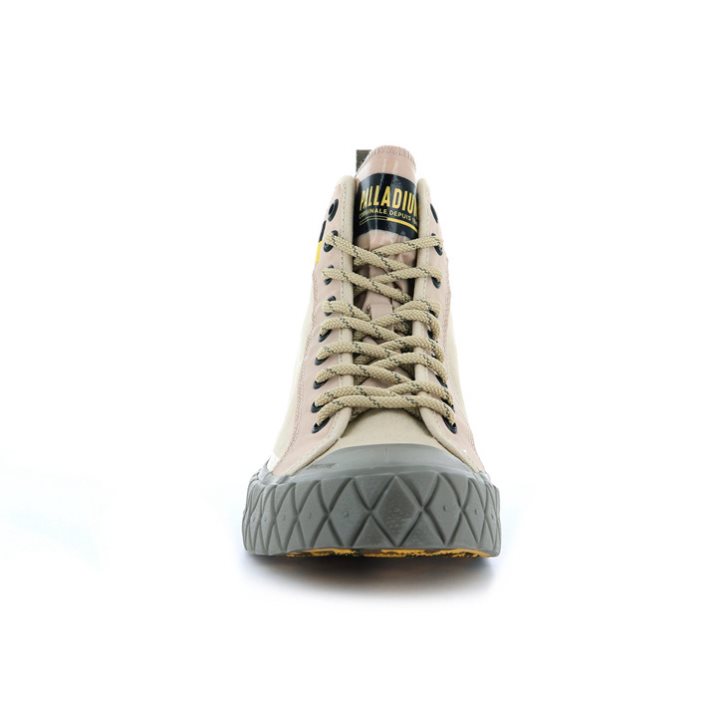 Khaki Palladium Palla Ace Supply Mid High Tops Men's Sneakers | ZA-932CAOP