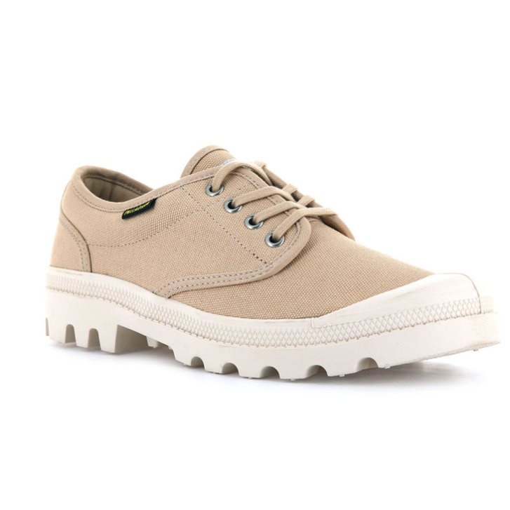 Khaki Palladium Pallabrousse Women's Oxfords Shoes | ZA-320BFLD