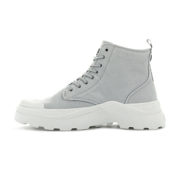 Light Grey Palladium Pallakix Hi Canvas Women's Boots | ZA-705LRMX