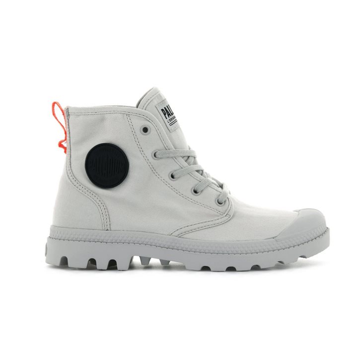 Light Grey Palladium Pampa Hi Twill Women\'s Boots | ZA-610KCTO