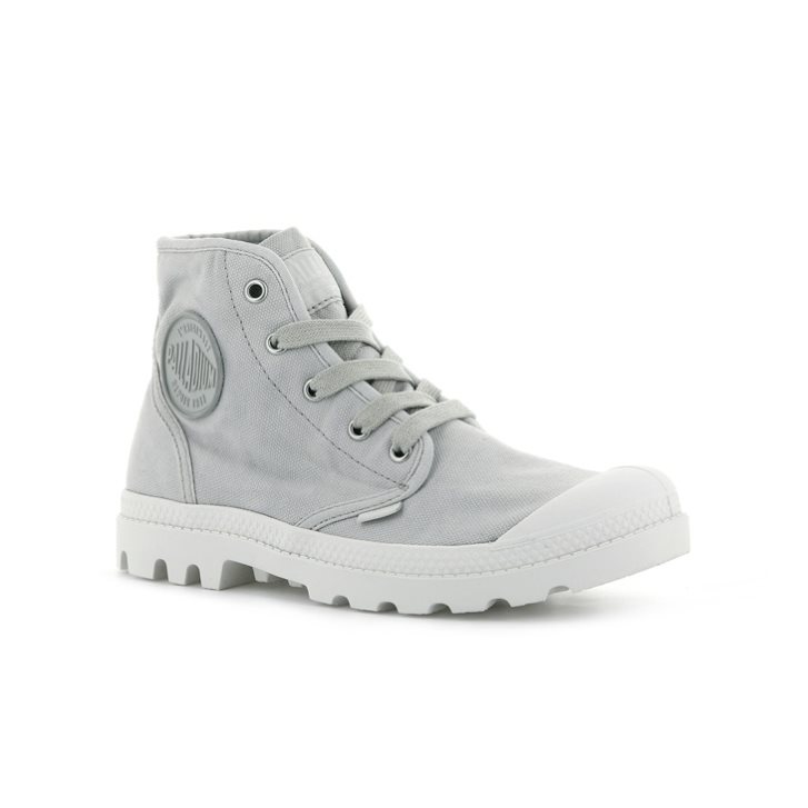 Light Grey Palladium Pampa Hi Women's Boots | ZA-692QCUS