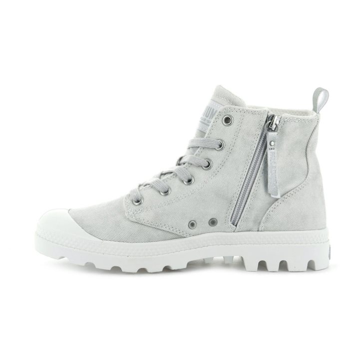 Light Grey Palladium Pampa Zip Desertwash Women's Boots | ZA-910IWZK