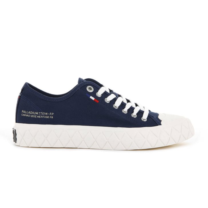 Navy Palladium Palla Ace Canvas Low Tops Women\'s Sneakers | ZA-916TXNY