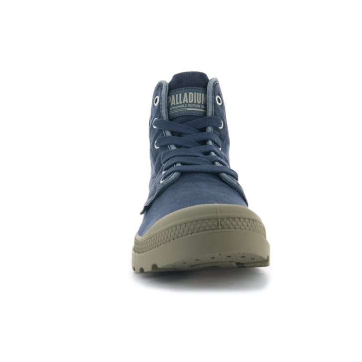 Navy Palladium Pampa Hi Men's Boots | ZA-971IQTS