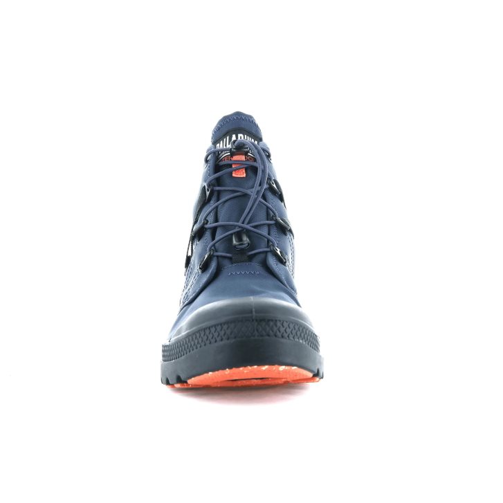 Navy Palladium Pampa Travel Lite+ Waterproof Women's Boots | ZA-037UIPT