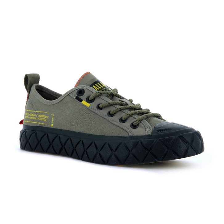 Olive Palladium Palla Ace Supply LO Low Tops Women's Sneakers | ZA-379MEKT
