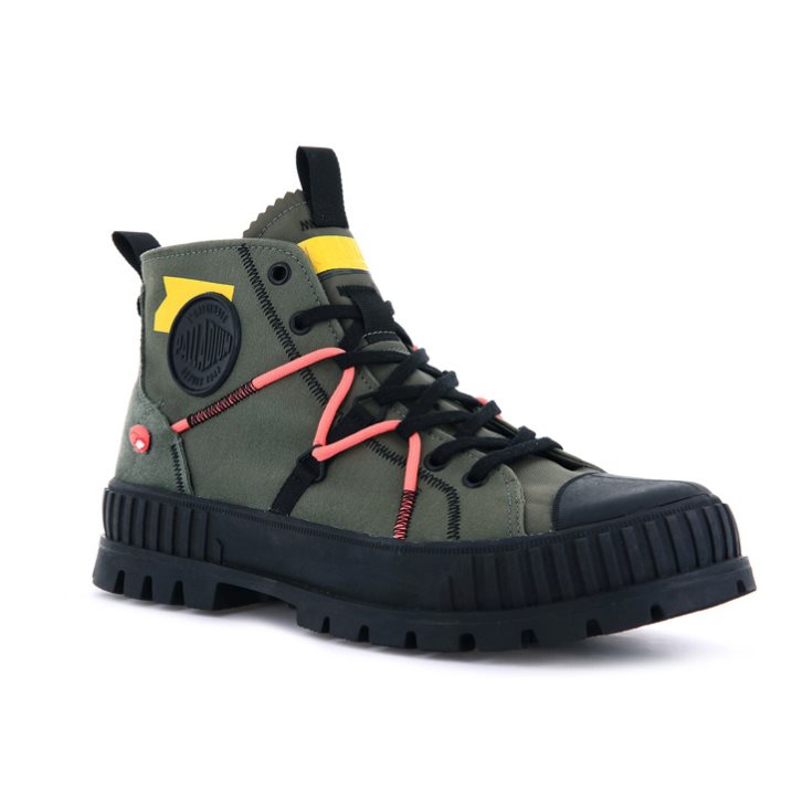 Olive Palladium Pallashock Re-craft Women's Boots | ZA-709RFKO