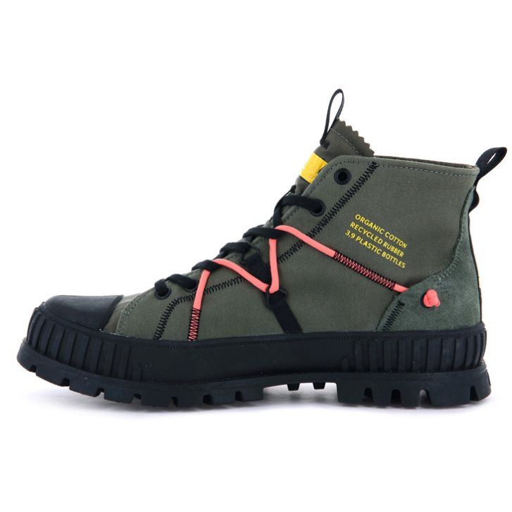 Olive Palladium Pallashock Re-craft Women's Boots | ZA-709RFKO