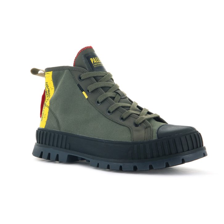 Olive Palladium Pallashock Supply Hi Women's Boots | ZA-579WJGT