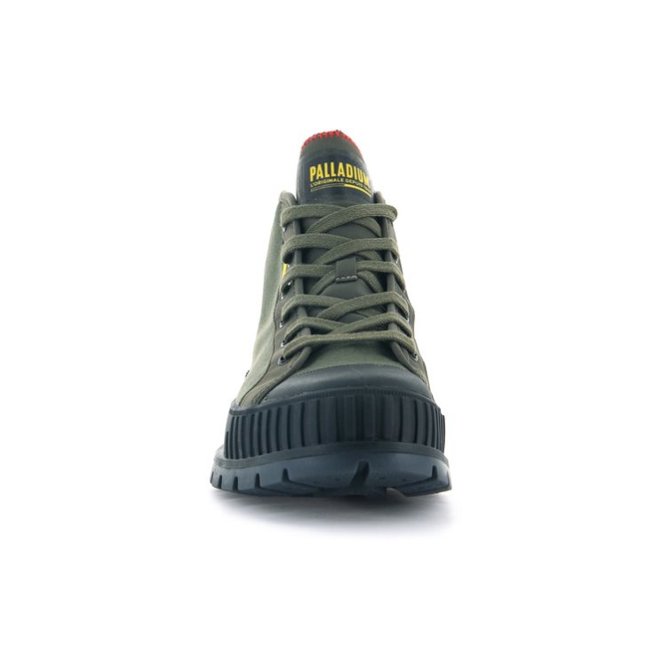 Olive Palladium Pallashock Supply Hi Women's Boots | ZA-579WJGT