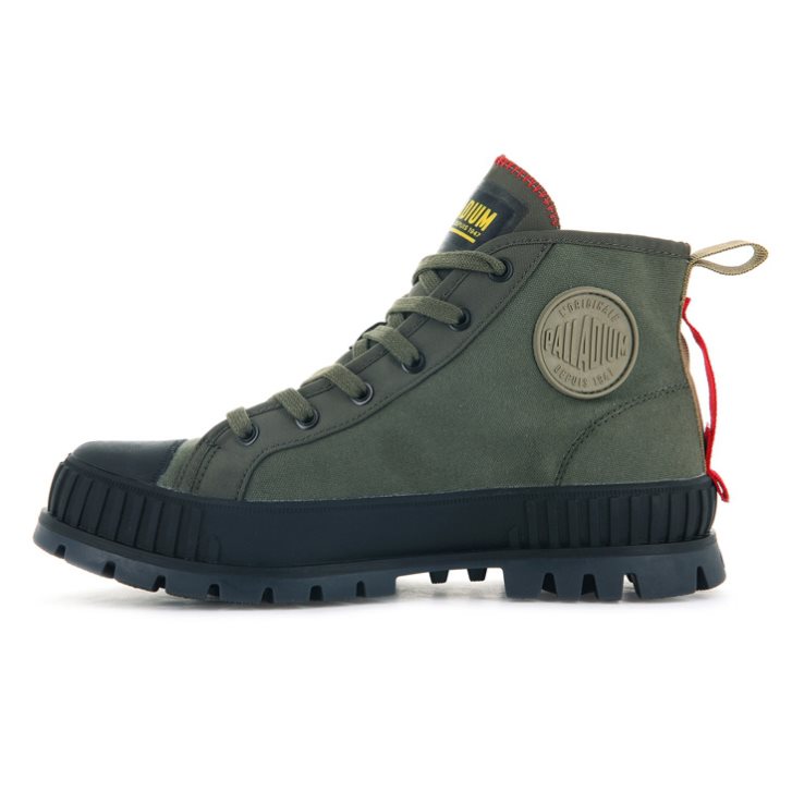 Olive Palladium Pallashock Supply Hi Women's Boots | ZA-579WJGT