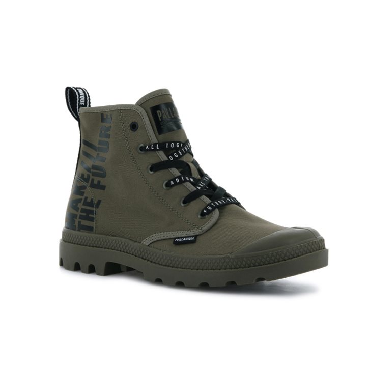 Olive Palladium Pampa Hi Future Men's Boots | ZA-426FEBT