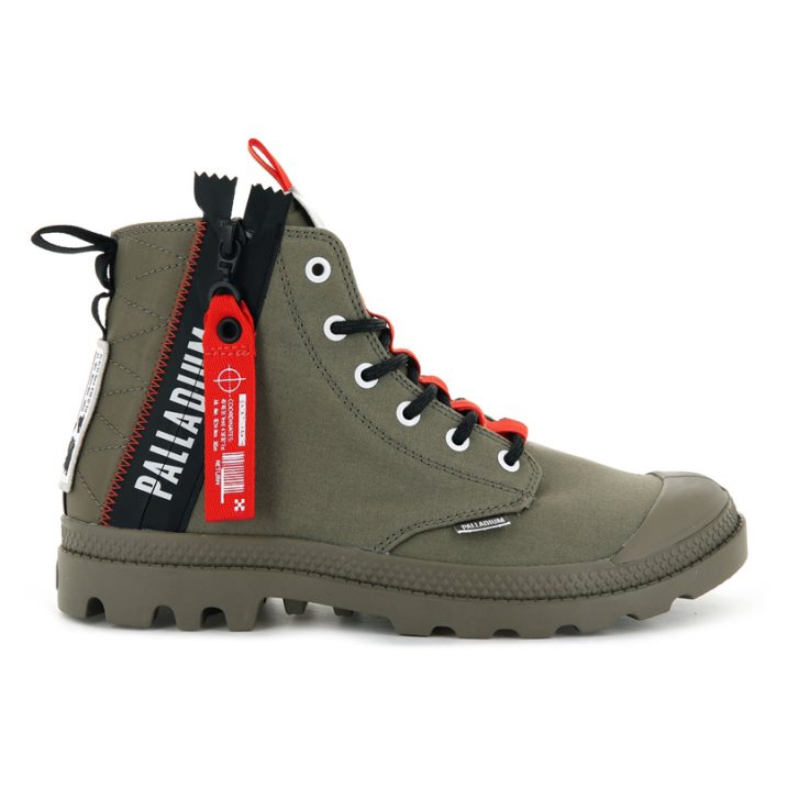 Olive Palladium Pampa Hi Ticket To Earth Men\'s Boots | ZA-637RLBA
