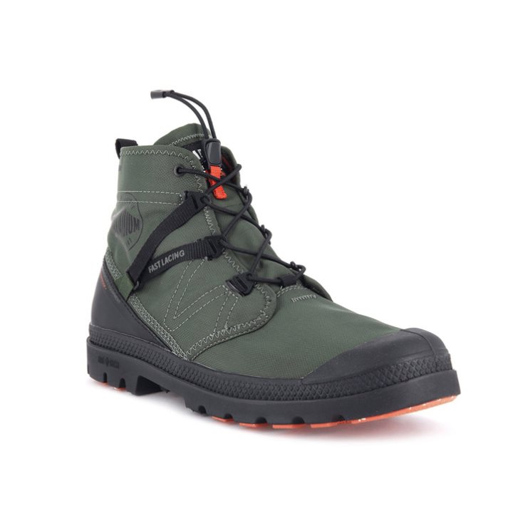 Olive Palladium Pampa Travel Lite+ Waterproof Men's Boots | ZA-170CZOF
