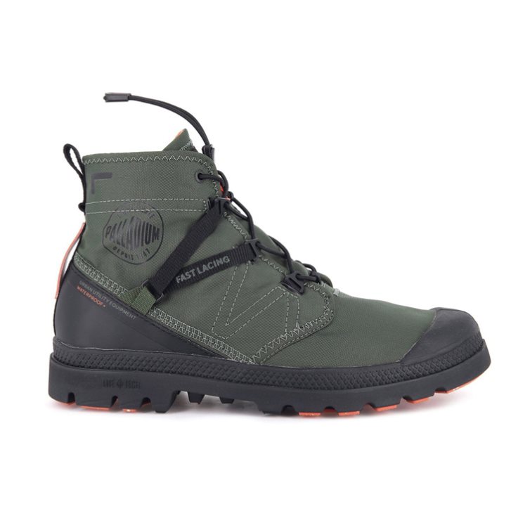 Olive Palladium Pampa Travel Lite+ Waterproof Men\'s Boots | ZA-170CZOF