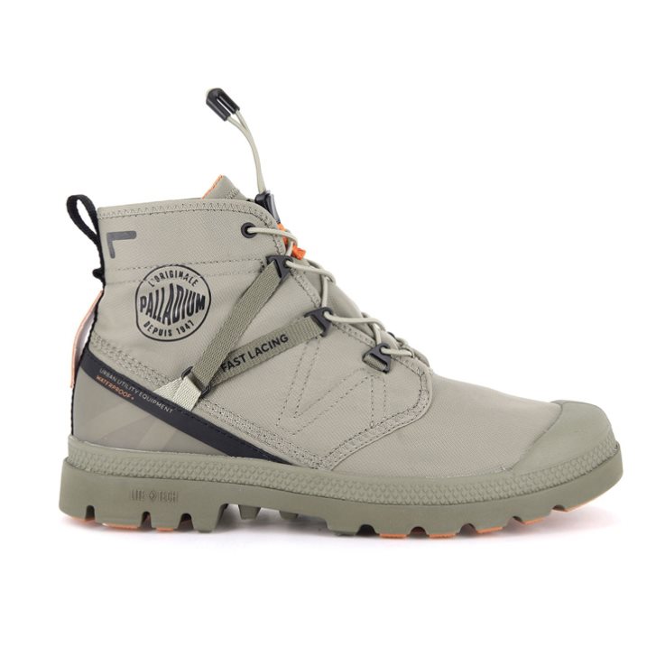 Olive Palladium Pampa Travel Lite+ Waterproof Women\'s Boots | ZA-370POKN