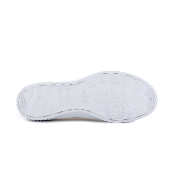 White Palladium Easy Lace Canvas Low Tops Women's Sneakers | ZA-340FHDS