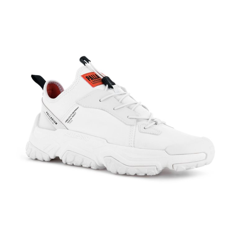 White Palladium Off-grid LO NYL Women's Sneakers | ZA-173KACJ