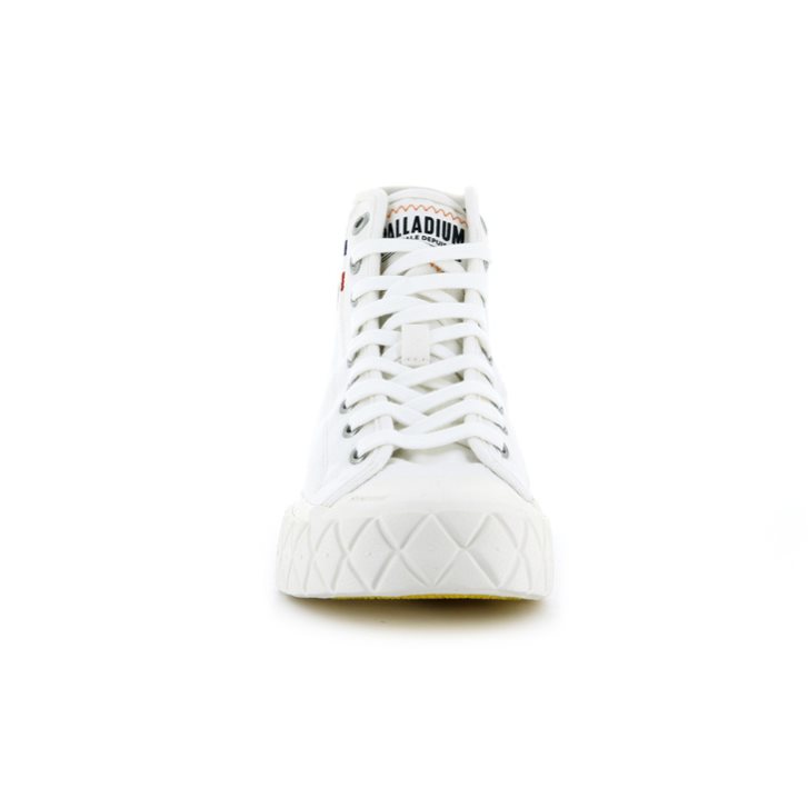 White Palladium Palla Ace Canvas High Tops Men's Sneakers | ZA-783ZVTQ