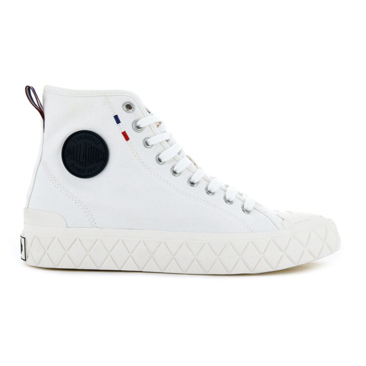 White Palladium Palla Ace Canvas High Tops Men\'s Sneakers | ZA-783ZVTQ