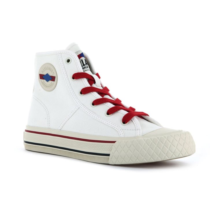 White Palladium Palla Louvel High Tops Men's Sneakers | ZA-238LRCK