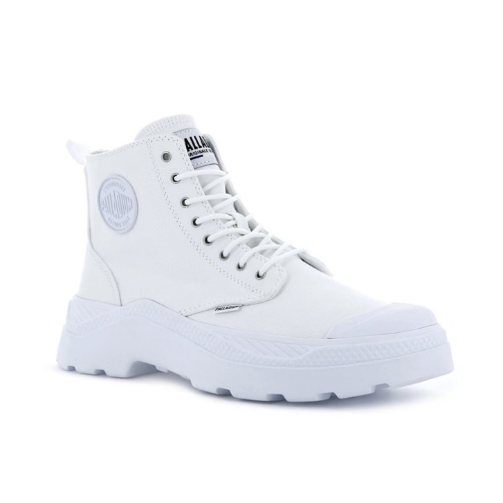 White Palladium Pallakix Hi Canvas Women's Boots | ZA-718FBPN