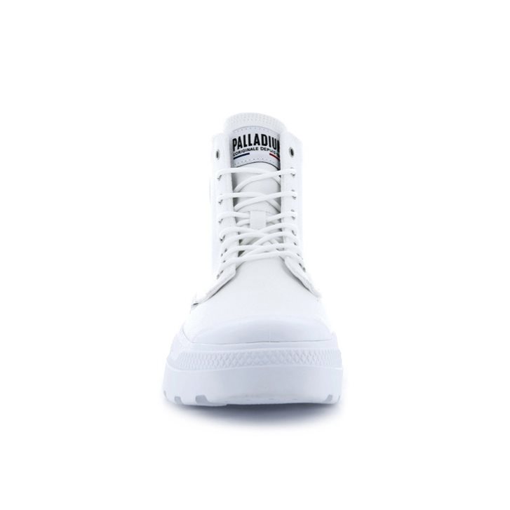 White Palladium Pallakix Hi Canvas Women's Boots | ZA-718FBPN