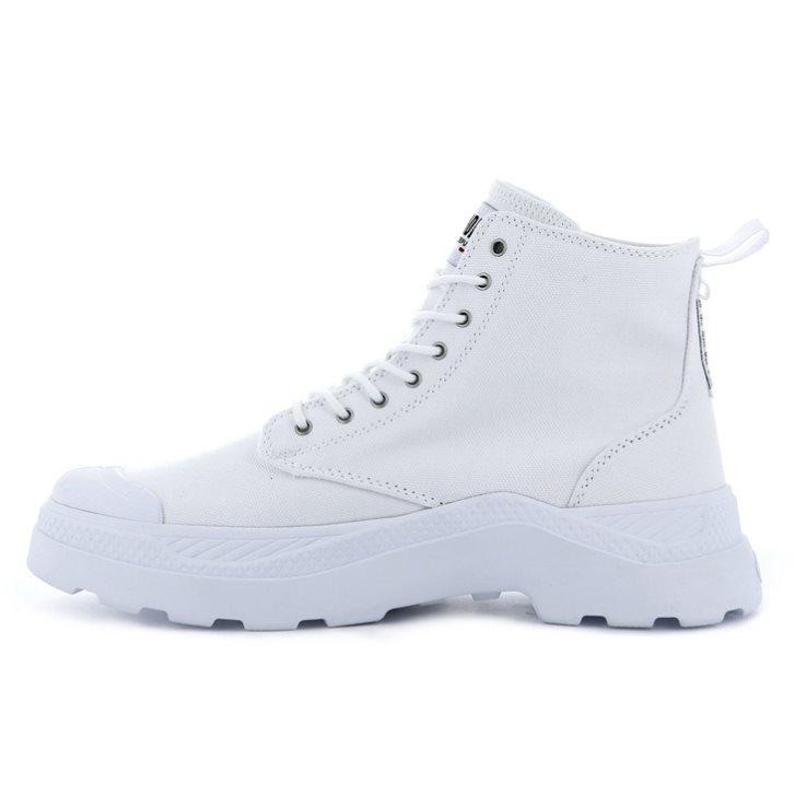 White Palladium Pallakix Hi Canvas Women's Boots | ZA-718FBPN