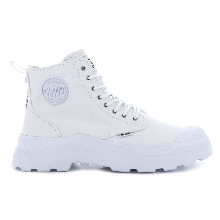 White Palladium Pallakix Hi Canvas Women\'s Boots | ZA-718FBPN