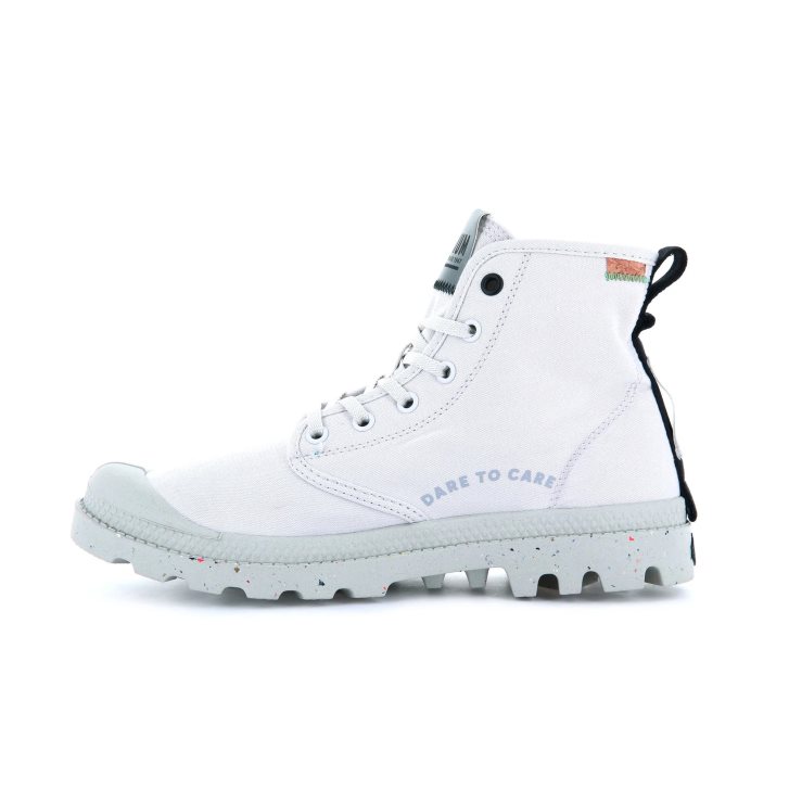 White Palladium Pampa Organic Metro Women's Boots | ZA-875OEXT