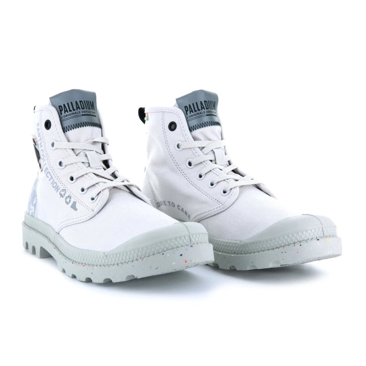 White Palladium Pampa Organic Metro Women's Boots | ZA-875OEXT