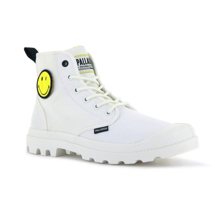 White Palladium Pampa Smiley Change Women's Boots | ZA-016TBOK