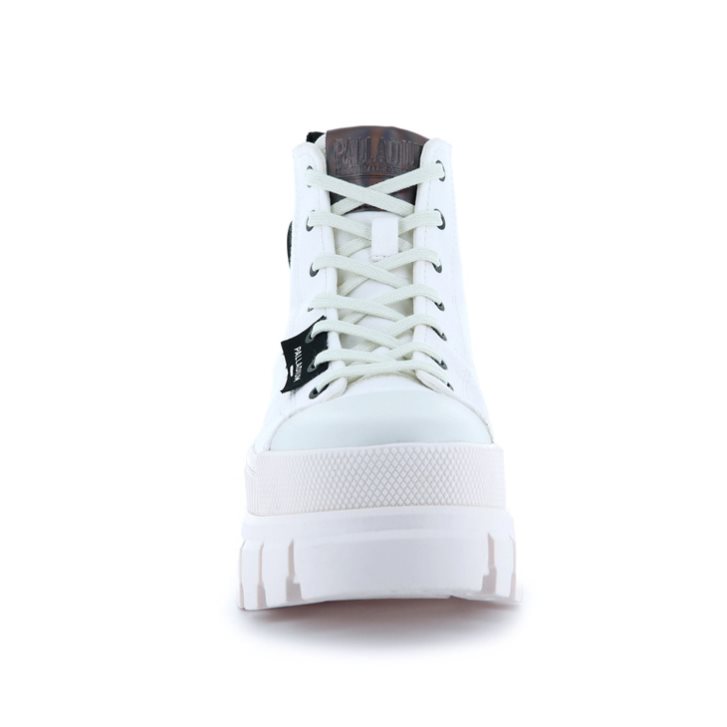 White Palladium Revolt Hi TX Women's Platform Shoes | ZA-684GYOW