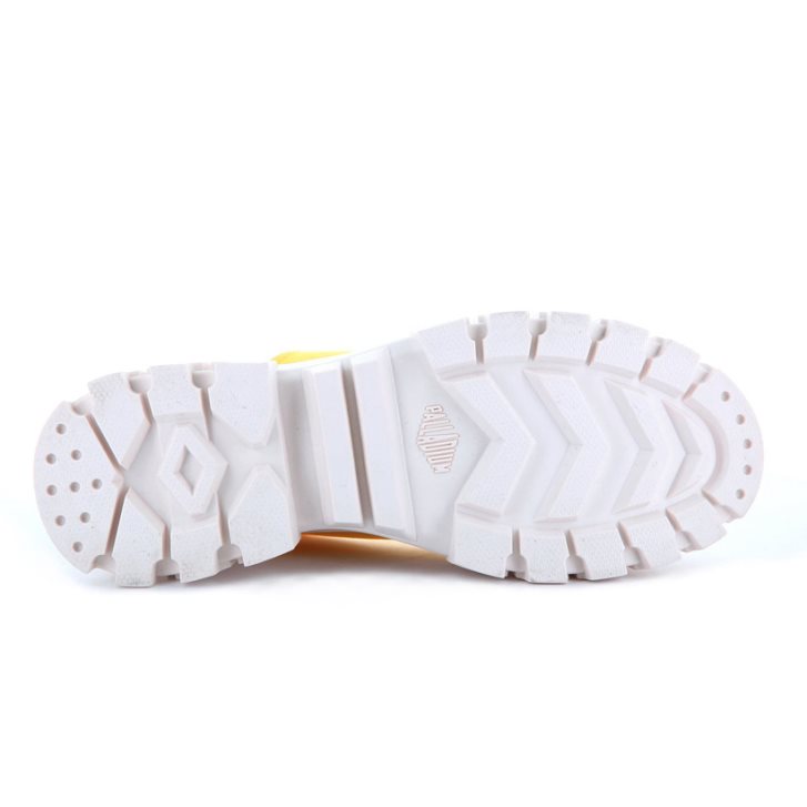 White / Yellow Palladium Revolt LO TX Women's Platform Shoes | ZA-520XKSO