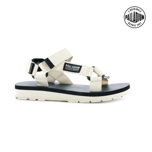 Beige Palladium Outdoorsy Urbanity Men's Sandals | ZA-587XOCK
