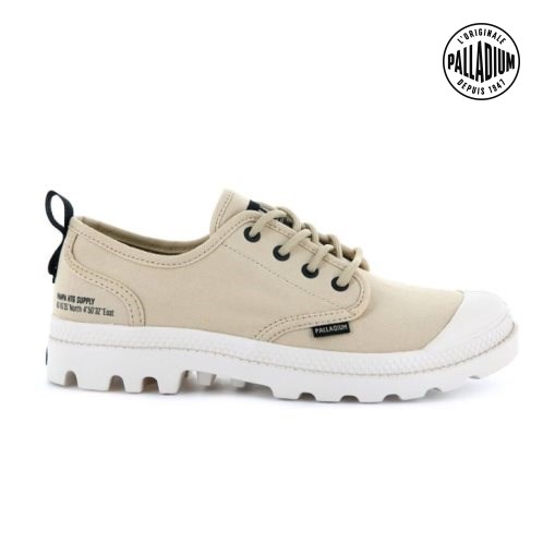 Beige Palladium Pampa OX Heritage Supply Women's Oxfords Shoes | ZA-250BPZG