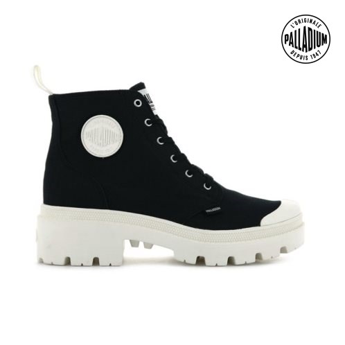 Black Palladium Pallabase Twill Women's Boots | ZA-752NLCF