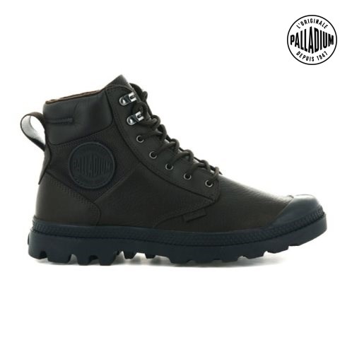 Black Palladium Pampa Shield WP+ LTH Men's Boots | ZA-369TYIZ