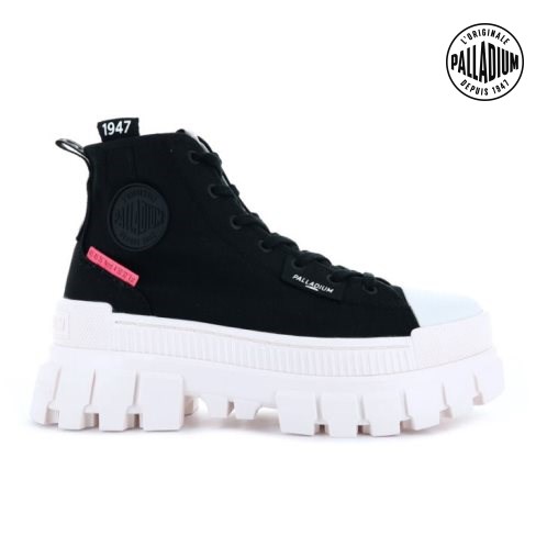 Black / White Palladium Revolt Hi TX Women's Platform Shoes | ZA-560ZHMI