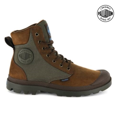 Brown Palladium Pampa Sport Cuff WPN Men's Boots | ZA-925TSZN