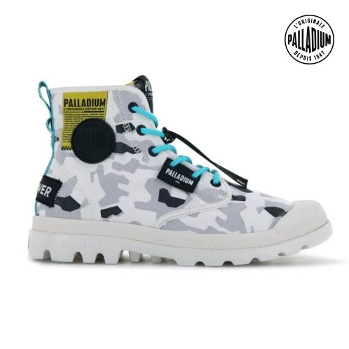 Camo Palladium Pampa Lite Overlab Women's Boots | ZA-459BJUK