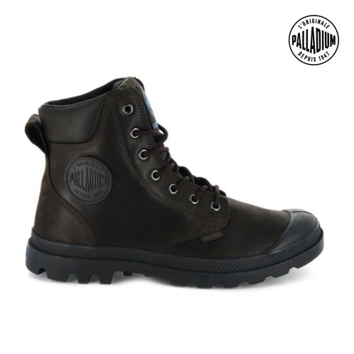 Chocolate Palladium Pampa Cuff WP LUX Women's Boots | ZA-537BLTU