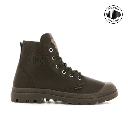 Chocolate Palladium Pampa Hi Leather UL Women's Boots | ZA-851QXTD