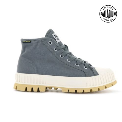 Grey Palladium Pallashock Mid OG Men's Boots | ZA-264XGMQ