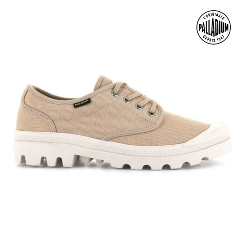 Khaki Palladium Pallabrousse Women's Oxfords Shoes | ZA-320BFLD